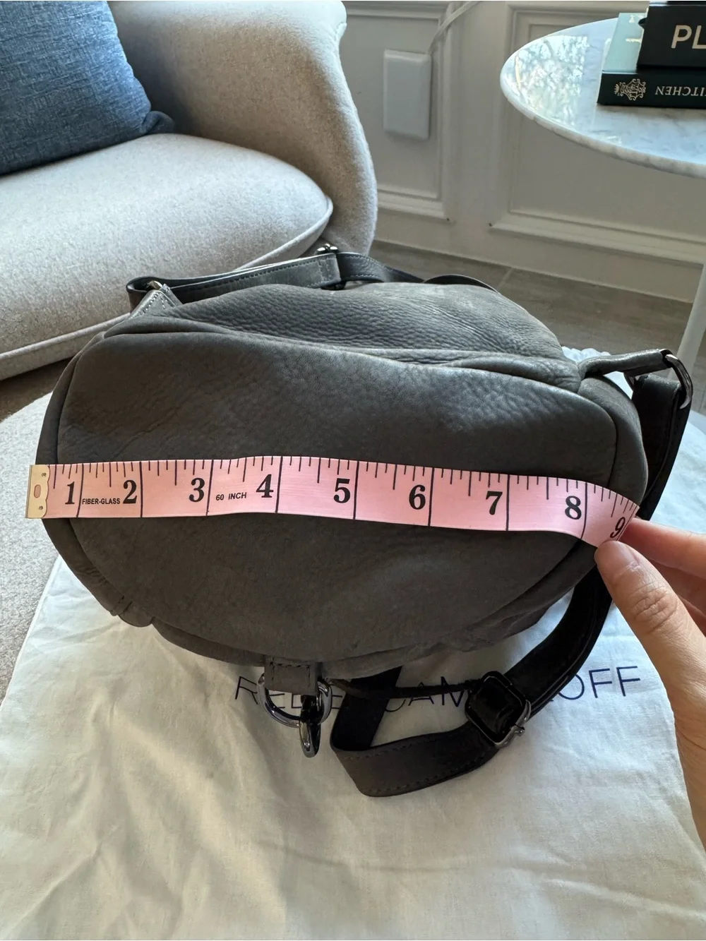 Rebecca Minkoff New Gray Julian Medium Leather Sling Backpack